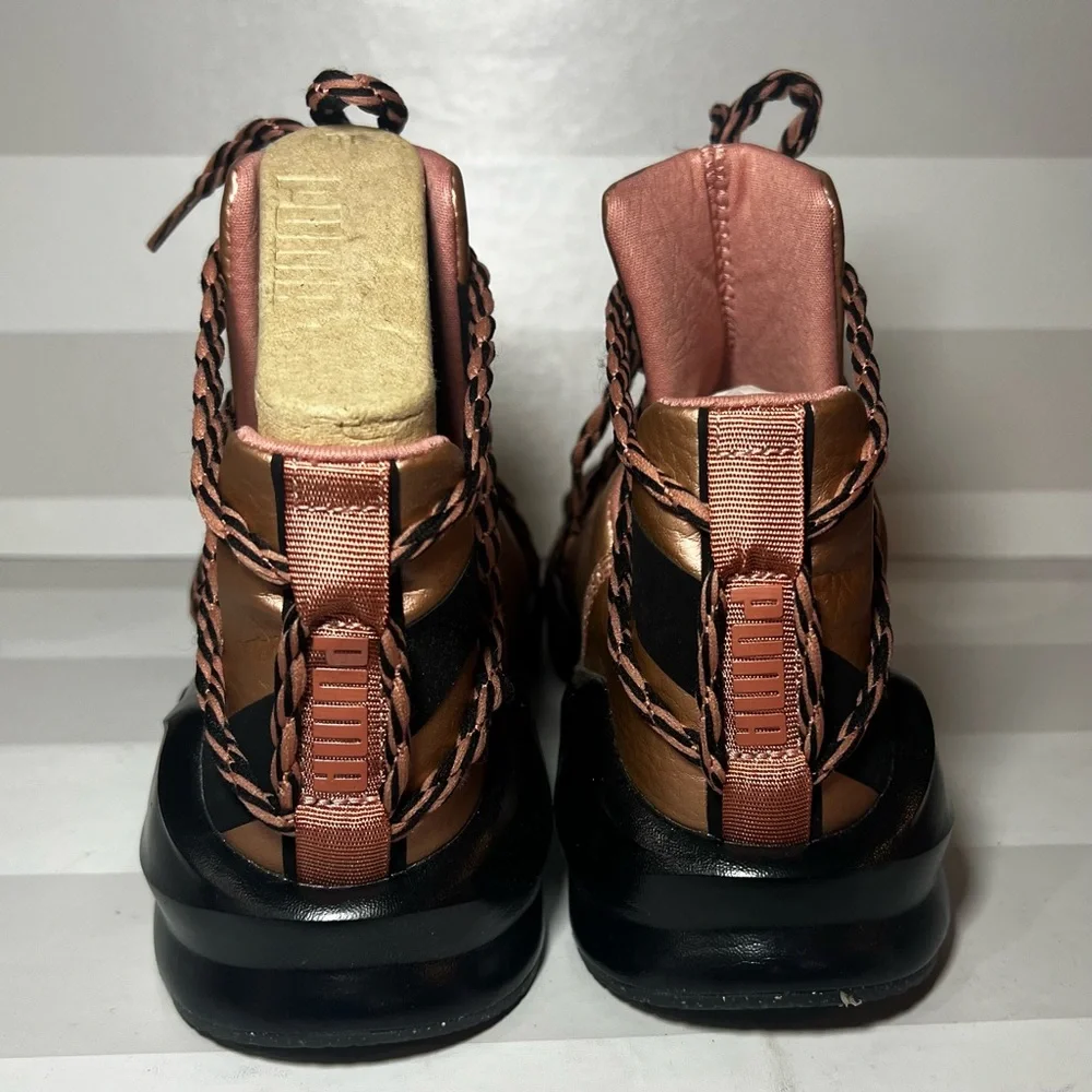 Puma copper rose and black Athletic Shoes with Ankle Ties